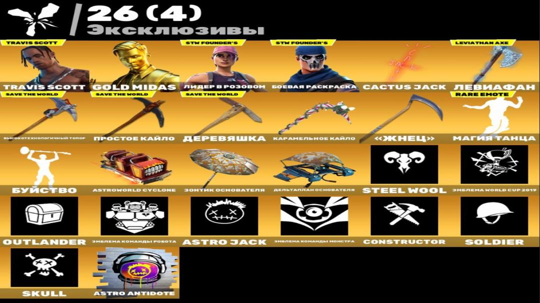 Аккаунт Fortnite: 94 cкина 🎮 Боевой пропуск, PvE ✅