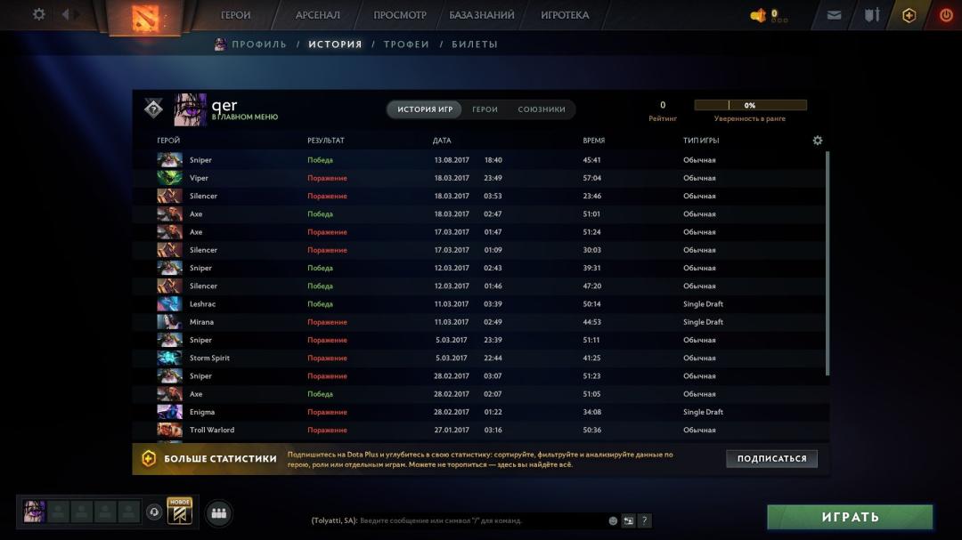 🎮 Dota 2 | MMR 2500 | 🛡 Порядочность 8867 | 🕒 Часов в игре: 1871 🏆