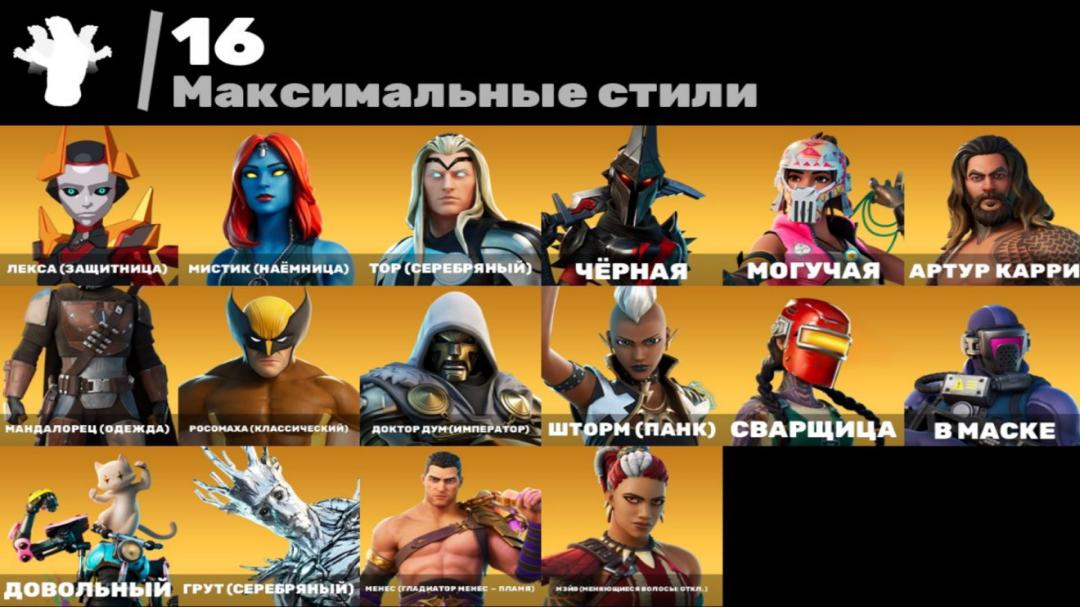 47 уникальных скинов для Battle Royale на ПК