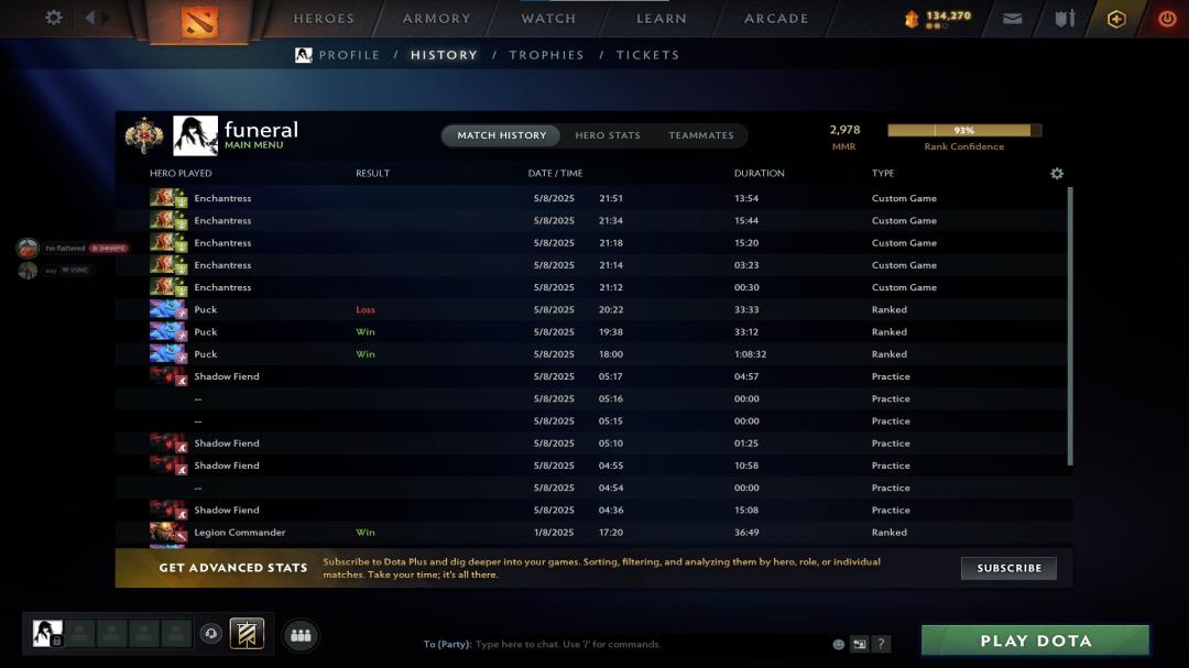 Аккаунт Dota 2 с рейтингом 3000 и 1400 часов игры