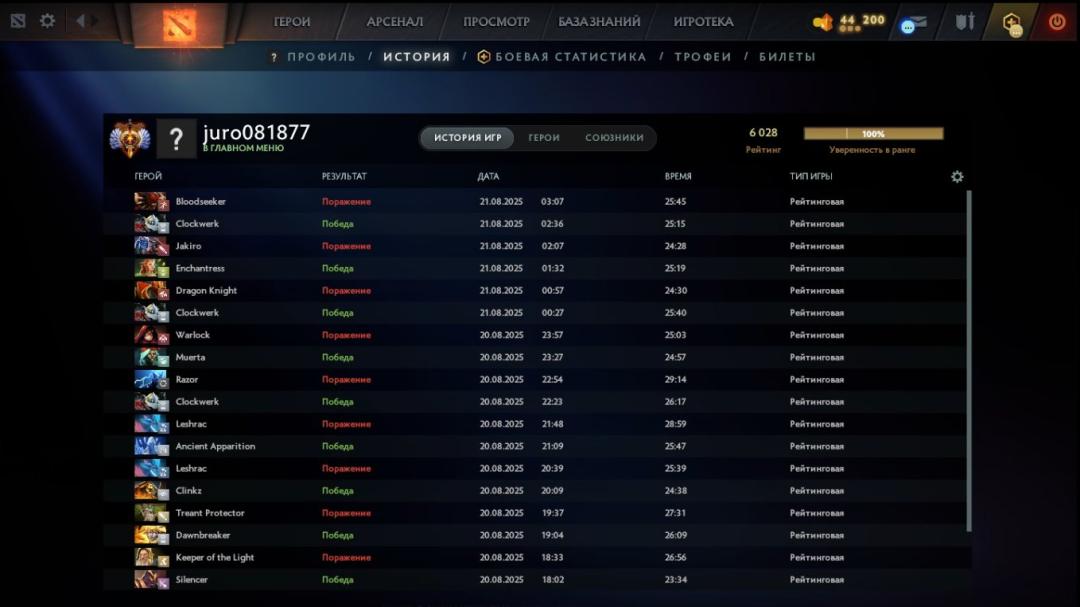 🏅 MMR 6028 | 🕒 190 часов | 🛡 12000