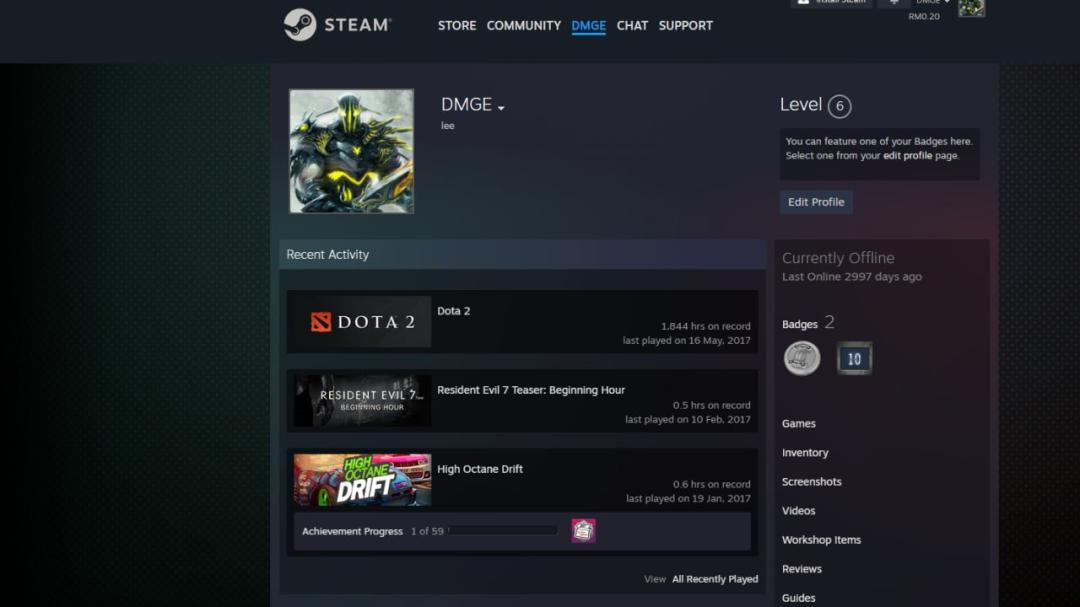 Аккаунт с рейтингом 3000 MMR и 3000 часов игры