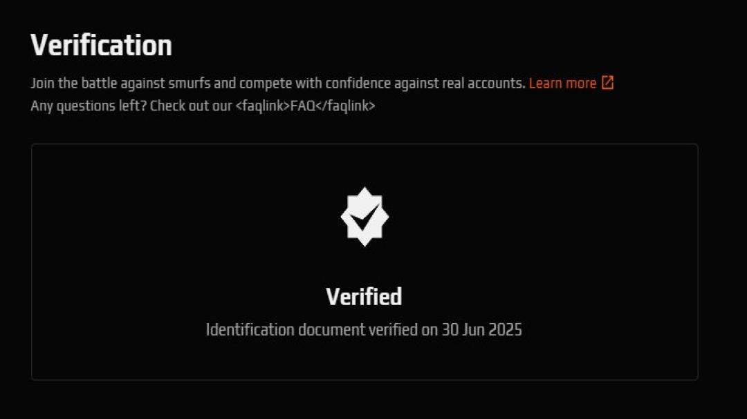Профиль FACEIT с регистрацией, пустой инвентарь, без Prime