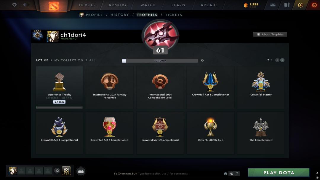 Аккаунт с рейтингом 1100 MMR и 3400 часов игры