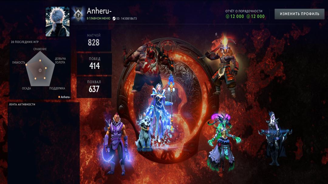 🏅 MMR 2700 | 🕒 756 часов | 🛡 12000