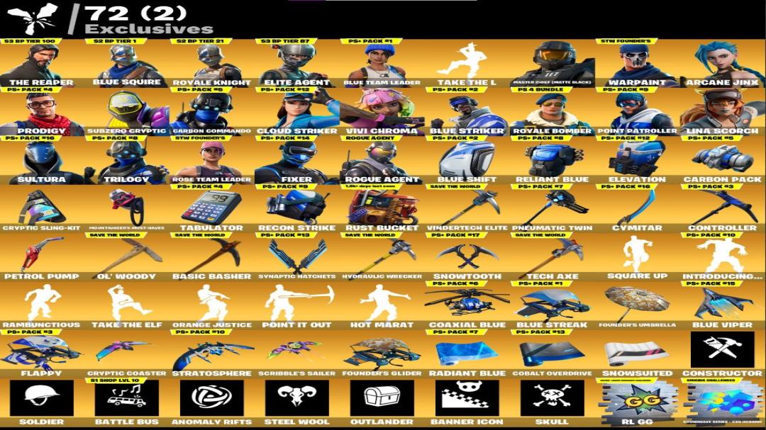 🎮 Продажа аккаунта Fortnite PC: 204 скина, 1 шт. в наличии! 🛡