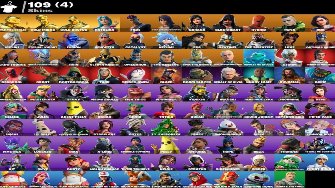 Аккаунт Fortnite: 109 скинов, 0 из 0 V-баксов 🎮