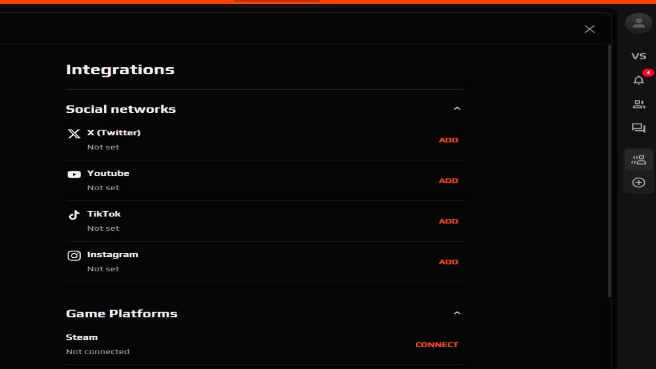 Профиль FACEIT с регистрацией, пустой инвентарь, без Prime