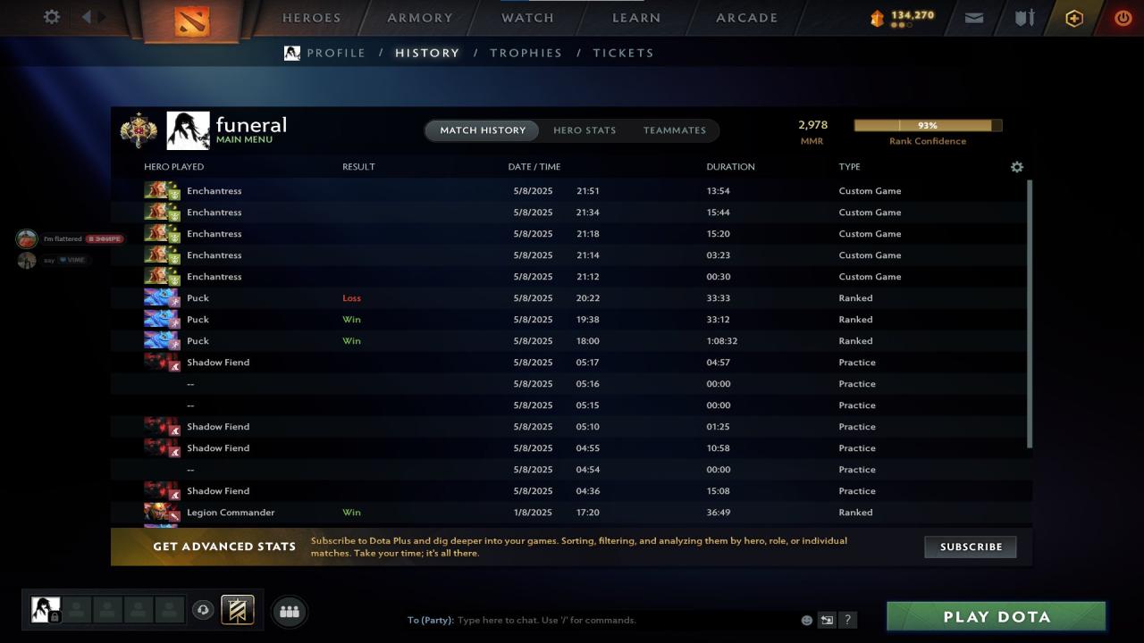 Аккаунт Dota 2 с рейтингом 3000 и 1400 часов игры