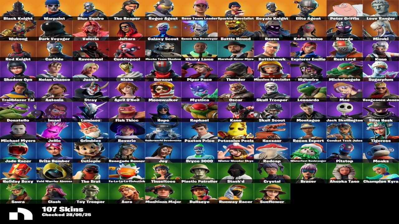 Уникальный опыт Fortnite на PC с 107 скинами 🎭🖥️