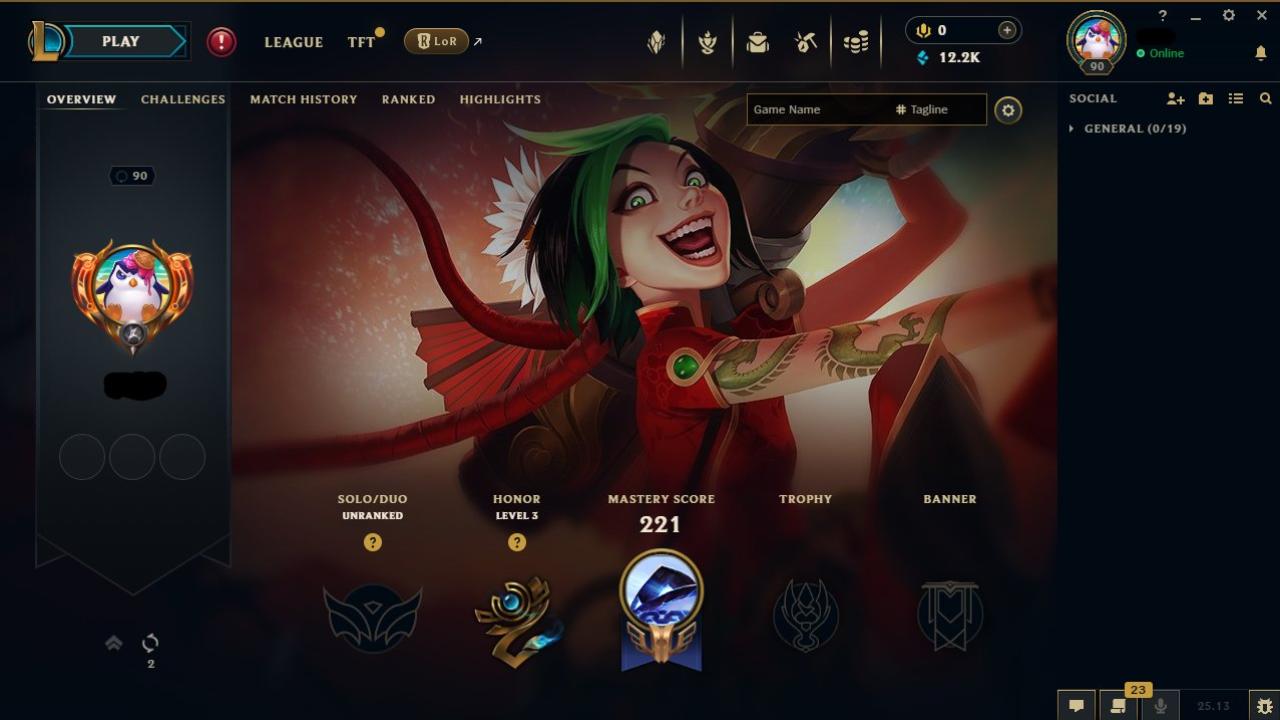 Аккаунт League of Legends: 54 чемпиона, 8 скинов, 90 уровень 🎮