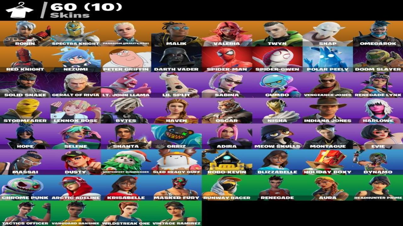 Аккаунт Fortnite: 60 скинов, доступ к Battle Royale 🎮