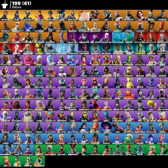 199 SKINS🌸Glow🌸Take The L🌸Laugh it up🌸WORLD CUP🌸Dante🌸FULL ACCESS🌸⚡️AUTOMATIC DELIVERY⚡️, Sale, skins 199
