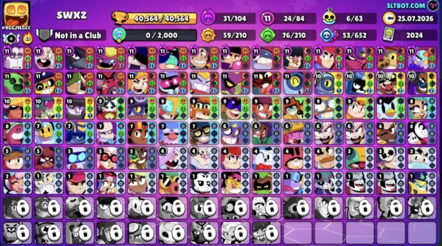 🏆40564🏆🧀CAPTAIN CARL🧀🟨MONARCH RICO + VOLT LIGHTER🟨🌼OROCHI EDGAR🌼🥇TOP UPGRADES🥇, trophies 40564, brawlers 84, primes 20