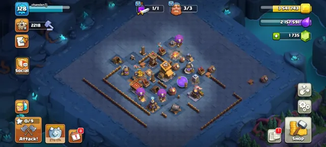 🟥⬛🛑ТХ 14🛑⚫XP 128🛑⚫Герои: K58/Q55/MP49/W44/RC25🛑⚫Гемы: 1735🛑⚫Почта Gmail в комплекте🛑⬛🟥, 14 TH Родной Деревни, 9 TH Строителя