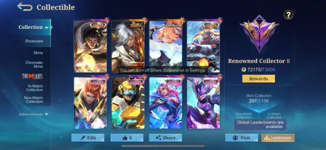 ASPIRANT FANNY VESSEL OF SOUL AIMON COLLECTORS LSS BRODY LAKIBOX CLOUD CARRY JOHN ODETTA, Sale, Rank: Mythical Glory, Level: 138, Win Rate: 57%, Heroes: 133, Skins: 297
