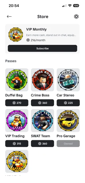 Sell danation account in jailbreak have more passes, Sale, Voice chat: No