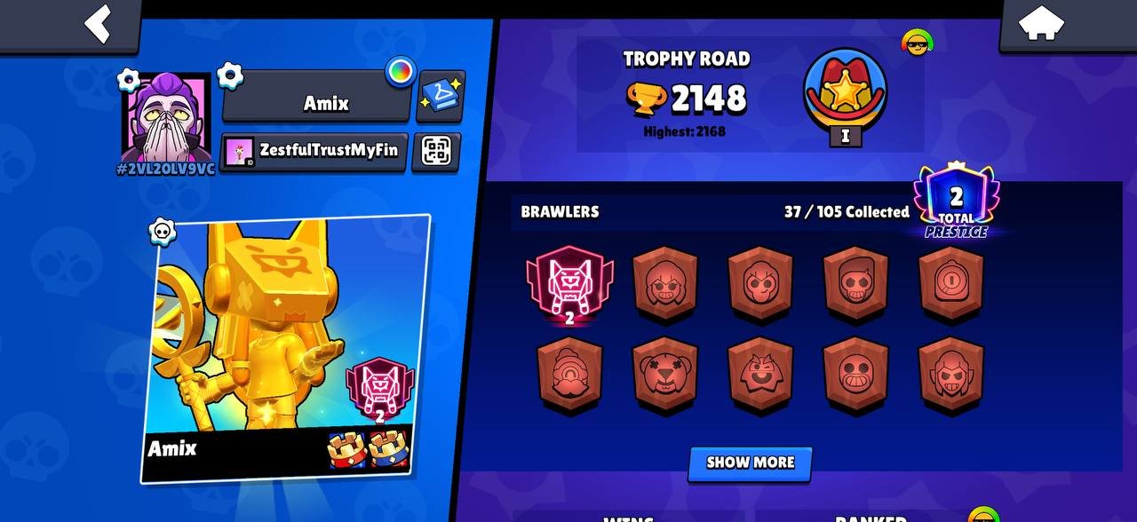 gold finks and king frank, trophies 2150, brawlers 40