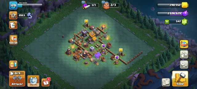 🟥⬛🛑Th 15🛑⚫XP 120🛑⚫Heroes Level-K30/Q30/MP25/W11/RC9🛑⚫Gems 547🛑⚫With Gmail🛑⚫Full Access🛑⬛🟥, 15 TH Main Village, 9 TH Builder