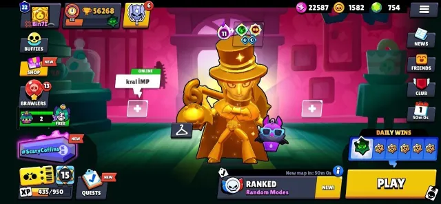 ✅📄Account 6 years old │🔴created in 2020🔴 │📄no donations on the account📄│ 56268 trophies, 107 brawlers, 22 primes