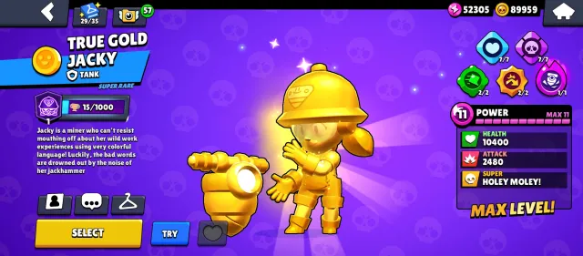 Good starter account・A lot of resources for leveling up・+ Clash Royale, Clash of Clans account, 8800 trophies, 71 brawlers, 3 primes