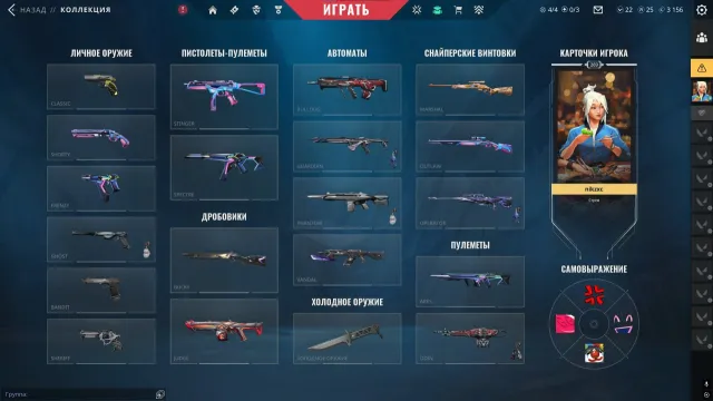 22 skins, 46 from the combat pass, Sale, Platinum 2, Agents: 27, Skins: 22