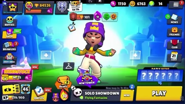 82 BRAWLERS🏆84.5K🏆⚡20 MAX👤160 SKINS🔥78 PRESTIGE, 84526 trophies, 82 brawlers, 78 primes