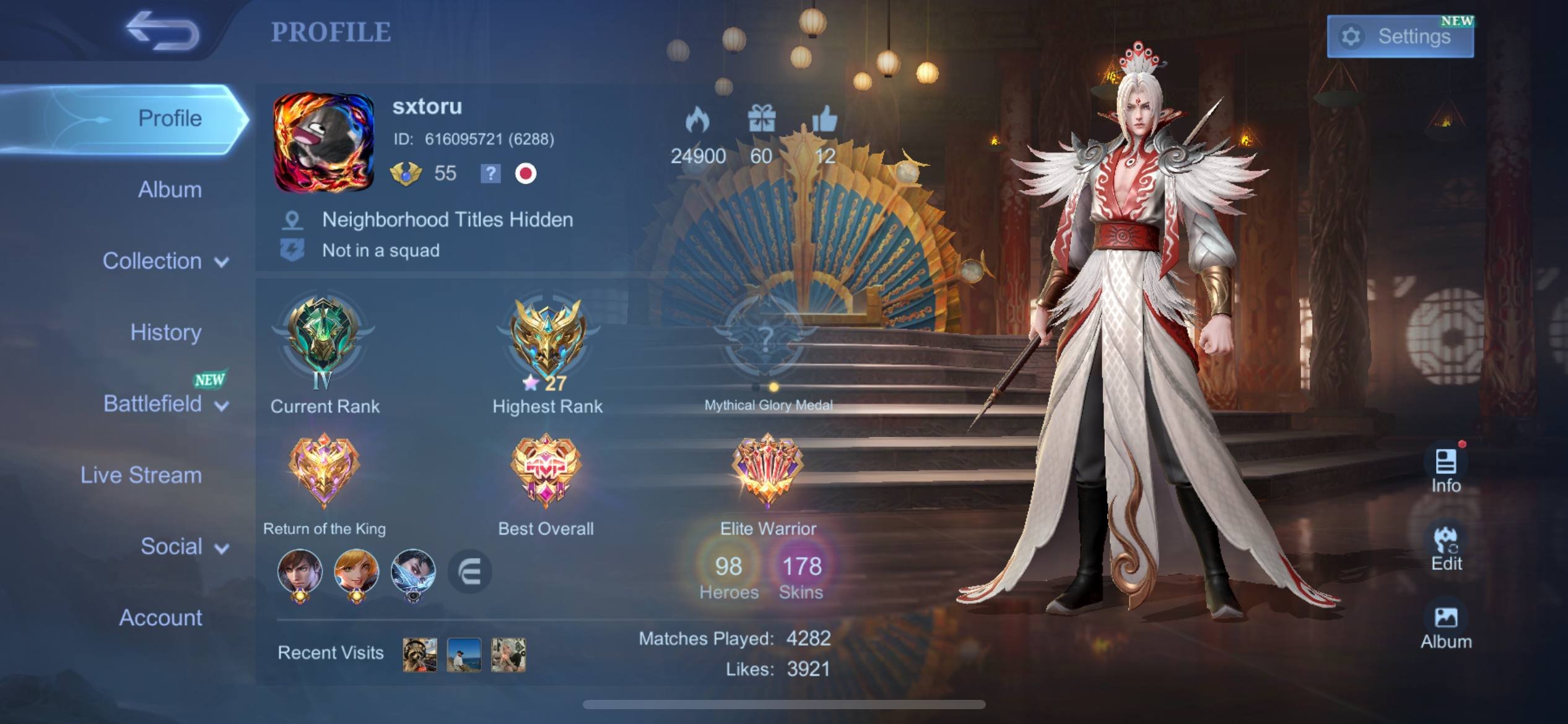 FULL KUNG FU PANDA AKAI LING TAMUZ, Sale, Rank: Epic, Level: 85, Winrate: 51%, Heroes: 98, Skins: 178