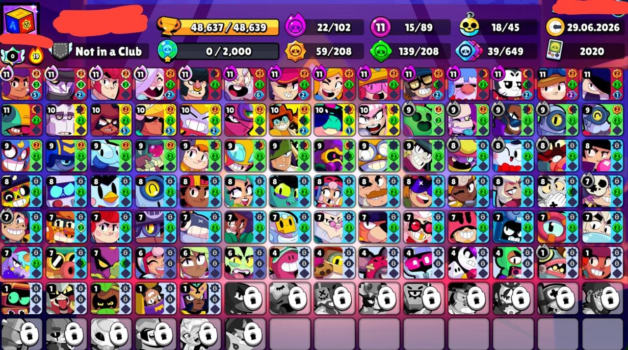 🦠18 Buffy🦠⚜️15 - 11⚜️ 🟣22 - Hyper🟣 ♾️2020♾️📩Gmail📩✔️Auto-delivery✔️, trophies 48600, brawlers 89, primes 23