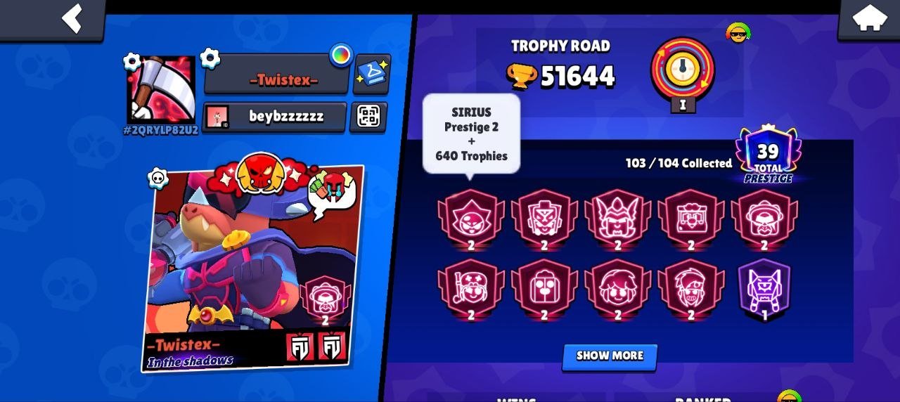 👑 CHECK THE DESCRIPTION! GIVING AWAY A FAT MAIN ACCOUNT WITH EMAIL! 👑, trophies 51644, brawlers 103, primes 39