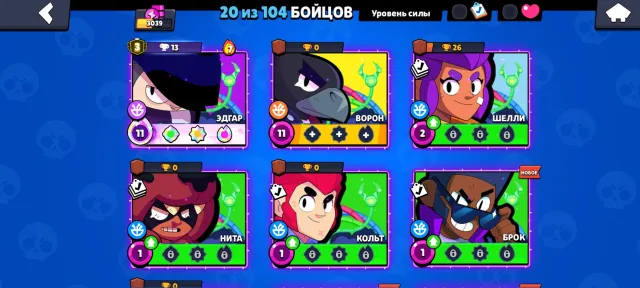 🖤Hello, I am selling the account Only edgar🖤, 3000 trophies, 20 brawlers, 3 primes