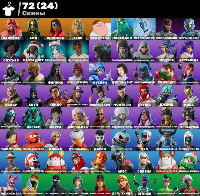 🔥 PERSÖNLICHES FORTNITE-KONTO 4+ JAHRE | 72 SKINS, 165 PICKAXES | FNCS PICKAXE, CHAMPION AXE 💎, Verkauf, Skins 72