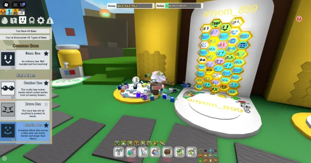 🔴BEE SWARM SIMULATOR ACCOUNT 🔴[⭐️44 BEES⭐️ ] Diamond Mask, Bear Bee SCREENSHOTS🔴, Accounts