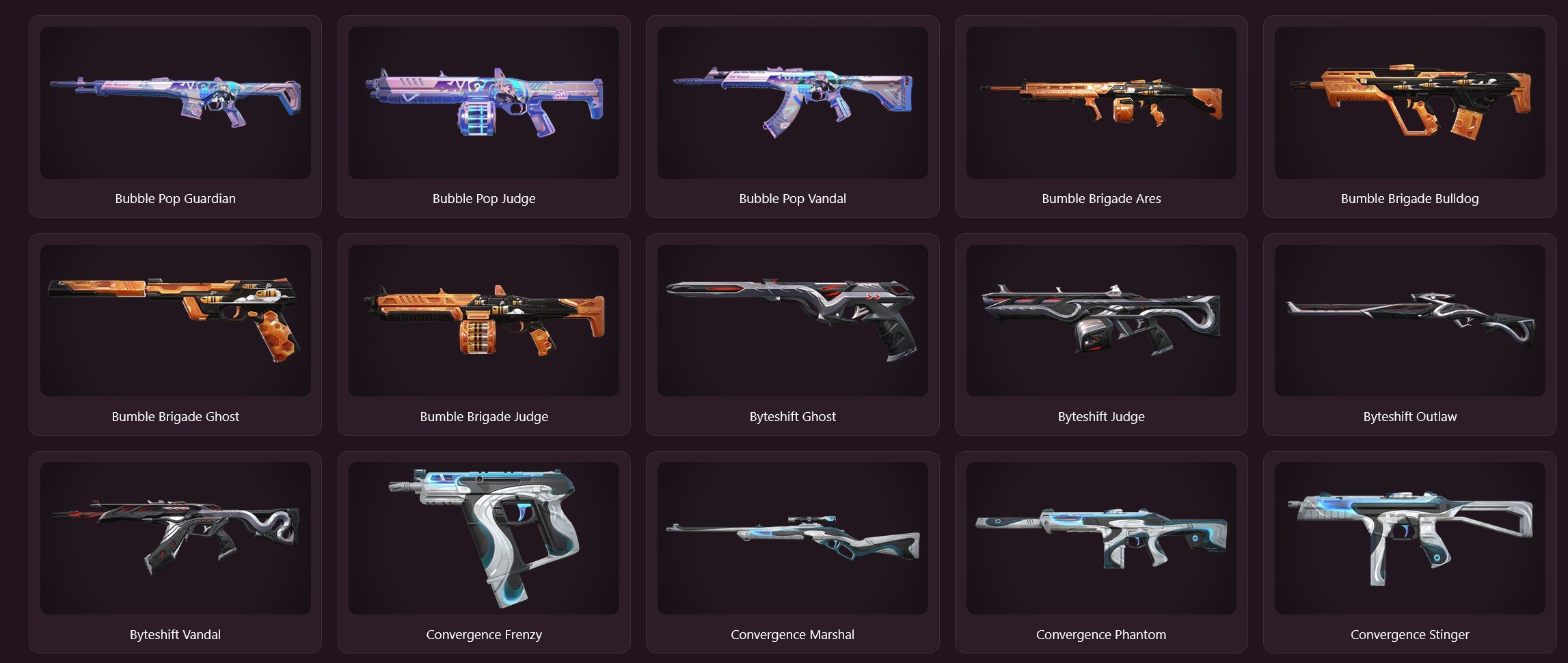 Byteshift Knife+ 2 chromas. Skin sets - Bubble Pop + Bumble + Byteshift + Convergence + Doom, Sale, Ranked unlocked, Agents: 22, Skins: 23