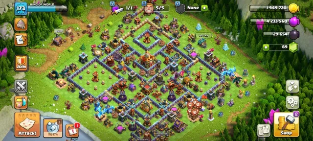 🏆 TH16 HIGH DEFENSE & HIGH WALLS 🏆 5x EPIC EQUIPMENT 🏆 HEROES 41-43-63-42-40-4 🏆 NC AVAILABLE 🏆, 16 TH Main Village