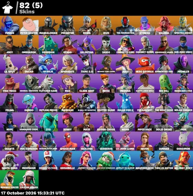 🚀 【FORTNITE】 ✨ Fusion, Peter Griffin, Mandalorian, Predator ✨ 82 скина | 2133 ур. | 800 V-Bucks, Продажа, скины 82