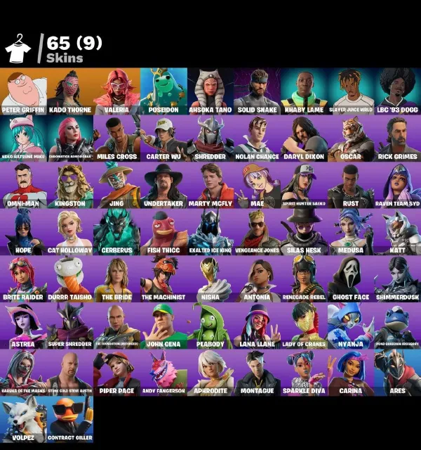 🎮 | 65 SKINS | LEVEL 515 | PETER GRIFFIN | SOLID SNAKE | AHSOKA TANO | FULL ACCESS 🔥, Продажа, скины 65