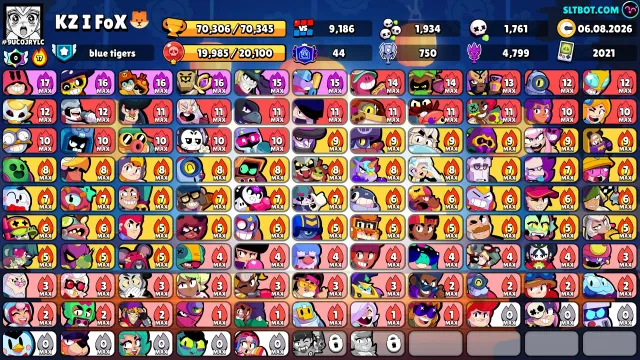 🏆70306🏆⚔️30x11 Sil, trophies 70306, brawlers 104, primes 44