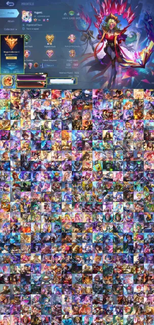 🔥Mega 2🔥Legends Miya-Lesley-Luna-Freya,JJK Melissa-Gojo,Ducati Leo-Benka,Fanny Aspirant,Neo Fasha🔥, Sale, Rank: Mythical, Level: 124, Win Rate: 51%, Heroes: 133, Skins: 584