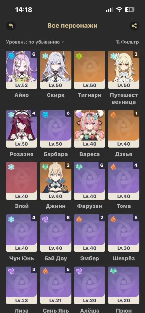 Fat account AR 60 with 65 legendaries. Linnea C2, Raiden C2, Zhi Bai C1, Diluc C5, many legendary weapons, Any platform, Email linked, Lumine, Levelled up, AR 60, Event 43, Standard 22