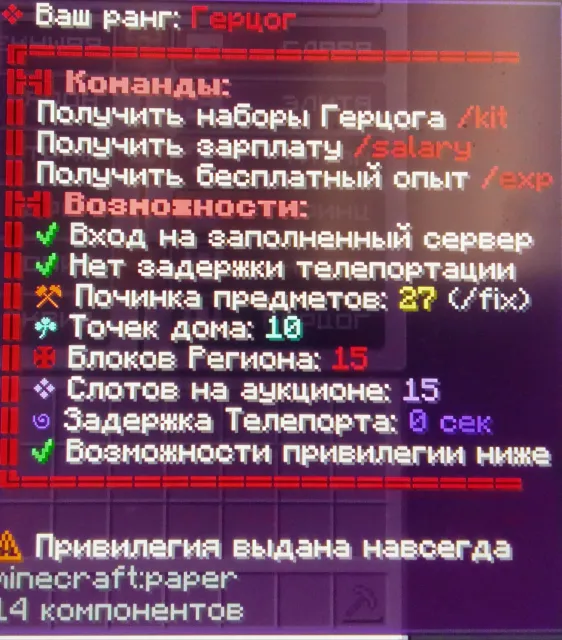 Duke Forever (Server - FunTime), Sale, Partial account data