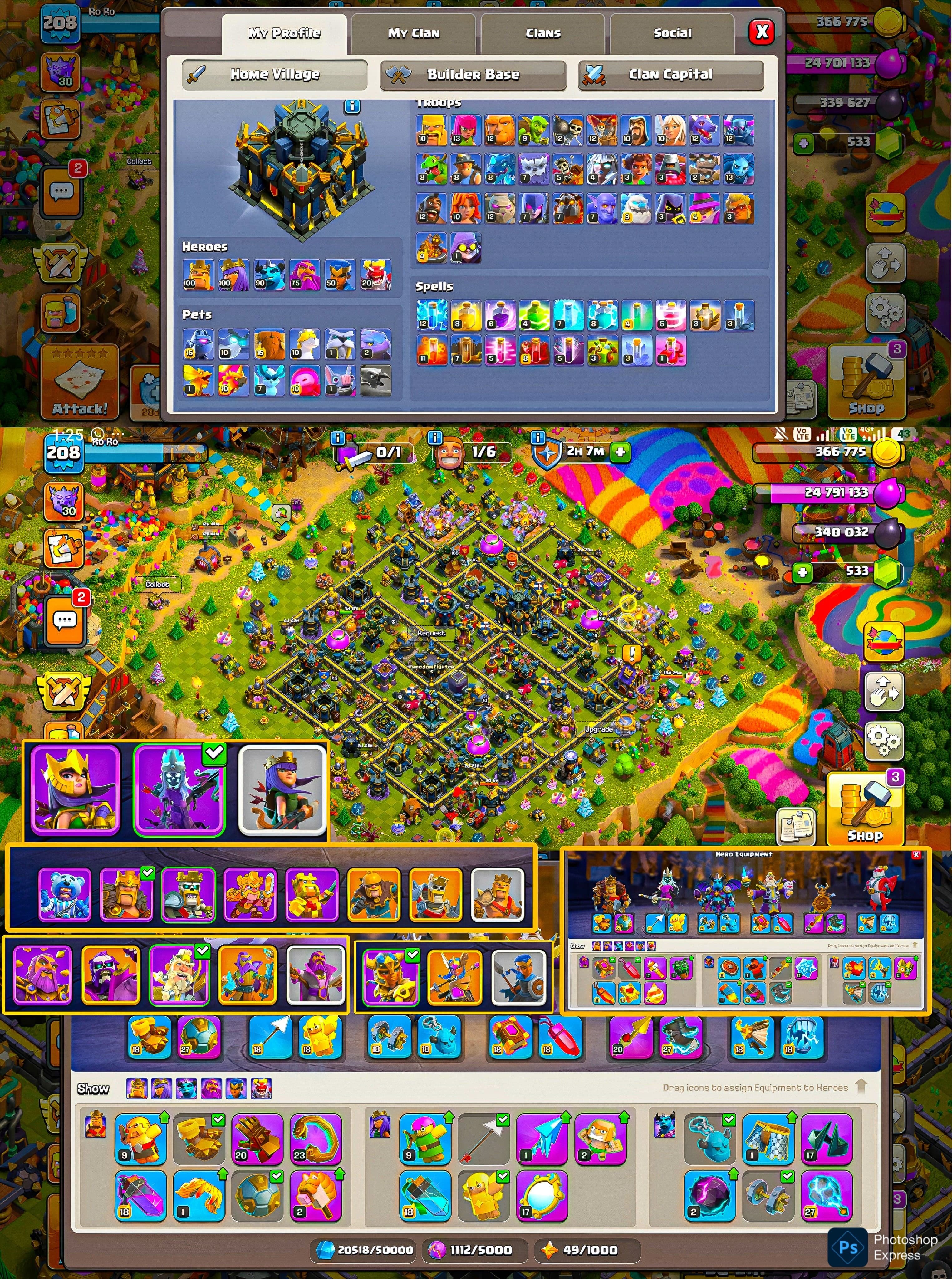 🔥 GUARANTEE 🔥 CLASH OF CLANS TH17 MAXED ACCOUNT 🔥, 17 TH Main Village, 5 TH Builder
