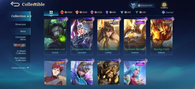 Collector natalia💥epic nana💥zilong💥sunshin💥moskov💥gara vale💥uranus💥aldous💥emblem max, Продажа, Ранг: Легенда, Уровень: 47, Процент побед: 54%, Герои: 92, Облики: 157