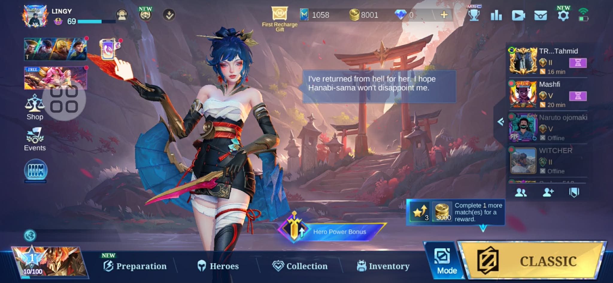 100+ star | 127 heros | 167 skins | ios + Android global, Sale, Rank: Mythical Immortal, Level: 69, Winrate: 53%, Heroes: 127, Skins: 167