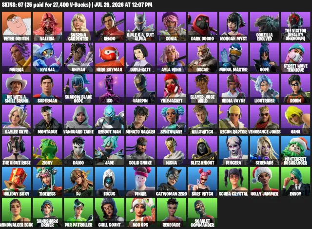 🌭INSANE ACCOUNT!!!🌭 🏀FULL EMAIL ACCESS🏀 🎾700 V-Bucks🎾 🍷TRAVIS SCOTT EMOTE🍷, Sale, skins 67