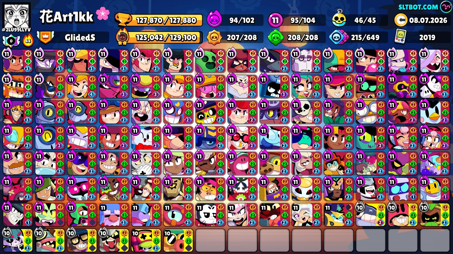 🔥 Selling Brawl Stars account (almost maxed out) 🔥, trophies 127870, brawlers 104, primes 106