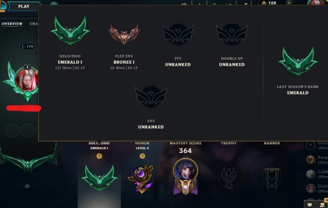EUNE LoL Account EMERALD I – Level 179 – 109 Champions – 85 Skins – Full acces - Read Details, Продажа, уровень 179, чемпионы 109, скины 85, Изумруд