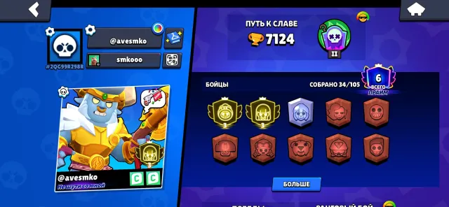 2–3 Prime accounts, urgent sale., trophies 7124, brawlers 34, primes 6