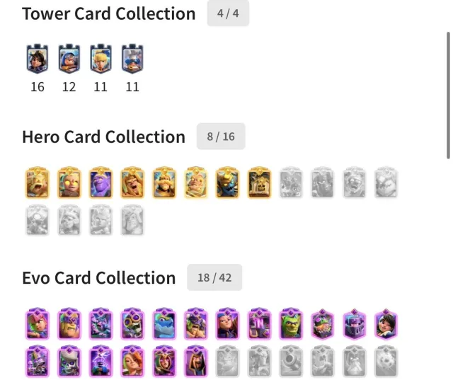 #CR673 ❤️LV1778 WITH 8 HERO, 18 EVO| GY DECK, 9 RULERS| 3 SHARD EVO, 183 FRAG HERO | 19 LV16❤️, 32 арена, 1778 уровень, 14000 кубков, 121 карт, 21 лег, Есть