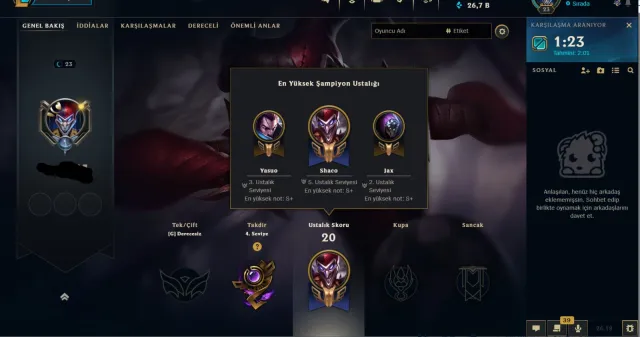 【 RU 26 LVL 】 UNRANKED【 READY TO PLAY 】 【 FAST TRANSFER 】, Sale, level 26, champions 33, skins 3, No rank